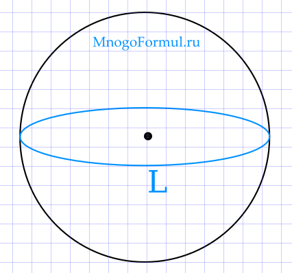 Длина окружности сечения