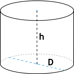 Объем цилиндра через высоту и диаметр