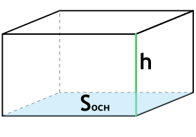 Объем прямоугольного параллелепипеда через площадь основания и высоту
