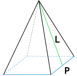 Площадь боковой поверхности правильной пирамиды через периметр и апофему