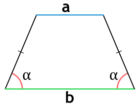 Площадь равнобедренной трапеции через основания и угол