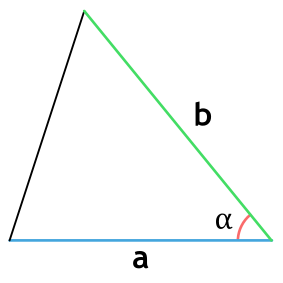 Площадь треугольника через две стороны и угол между ними